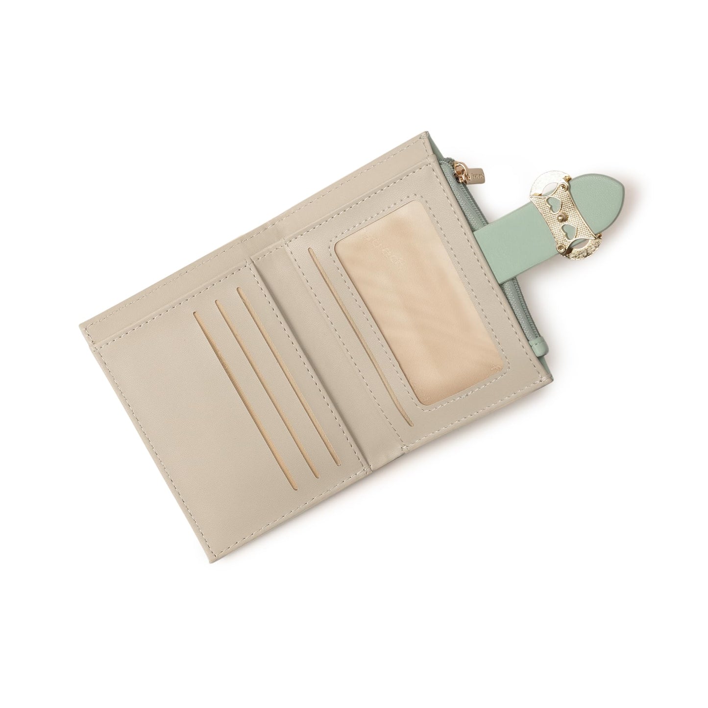 Fastrack Women's Buckle Flap Two-Fold Wallet | Multiple Card Slots, Cash Slots, Zip Coin Pocket, Buckle Design Flap | Stylish & Secure | 6 Months Warranty