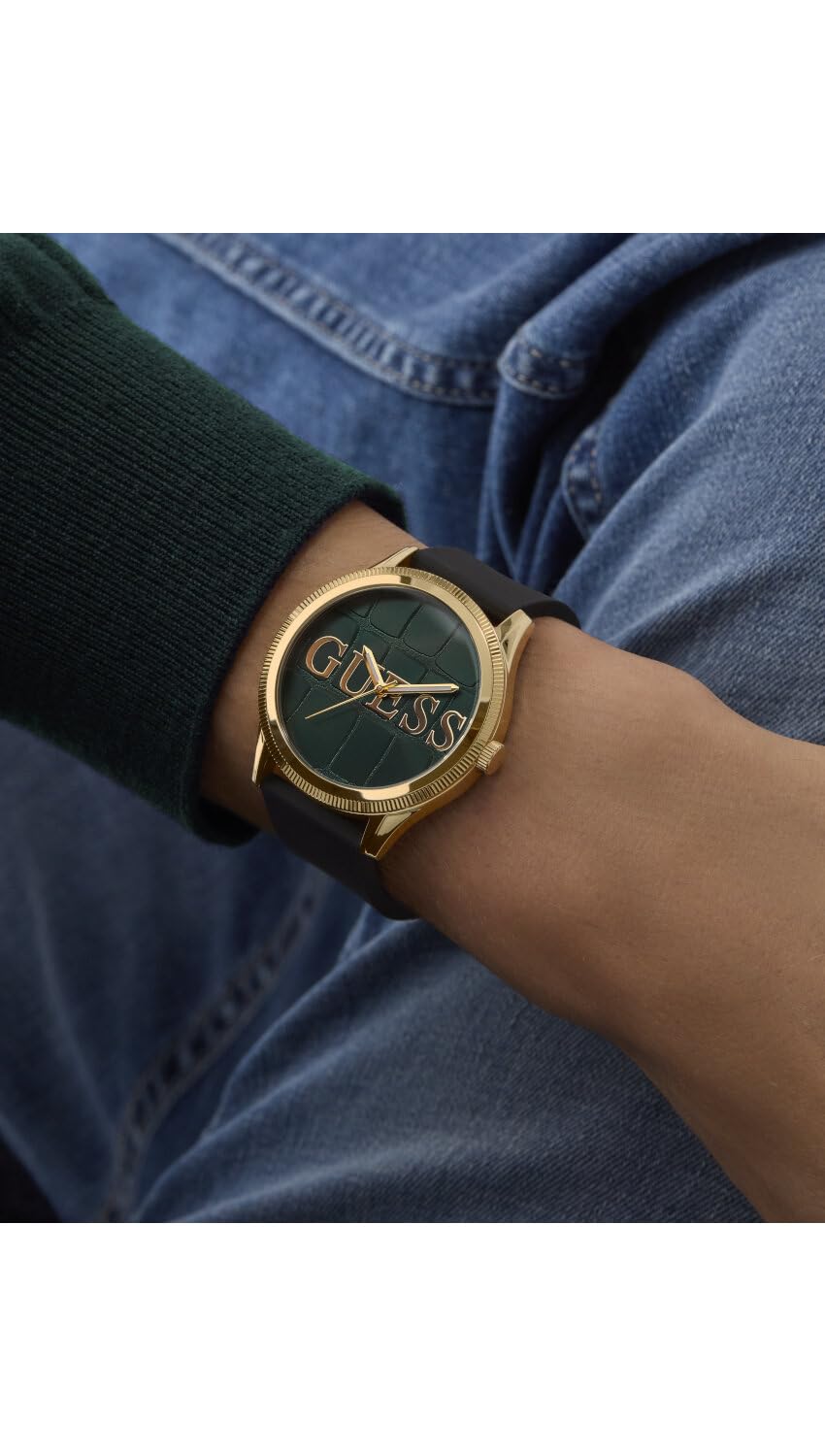 GUESS Analog Green Dial Men's Watch-GW0887G2