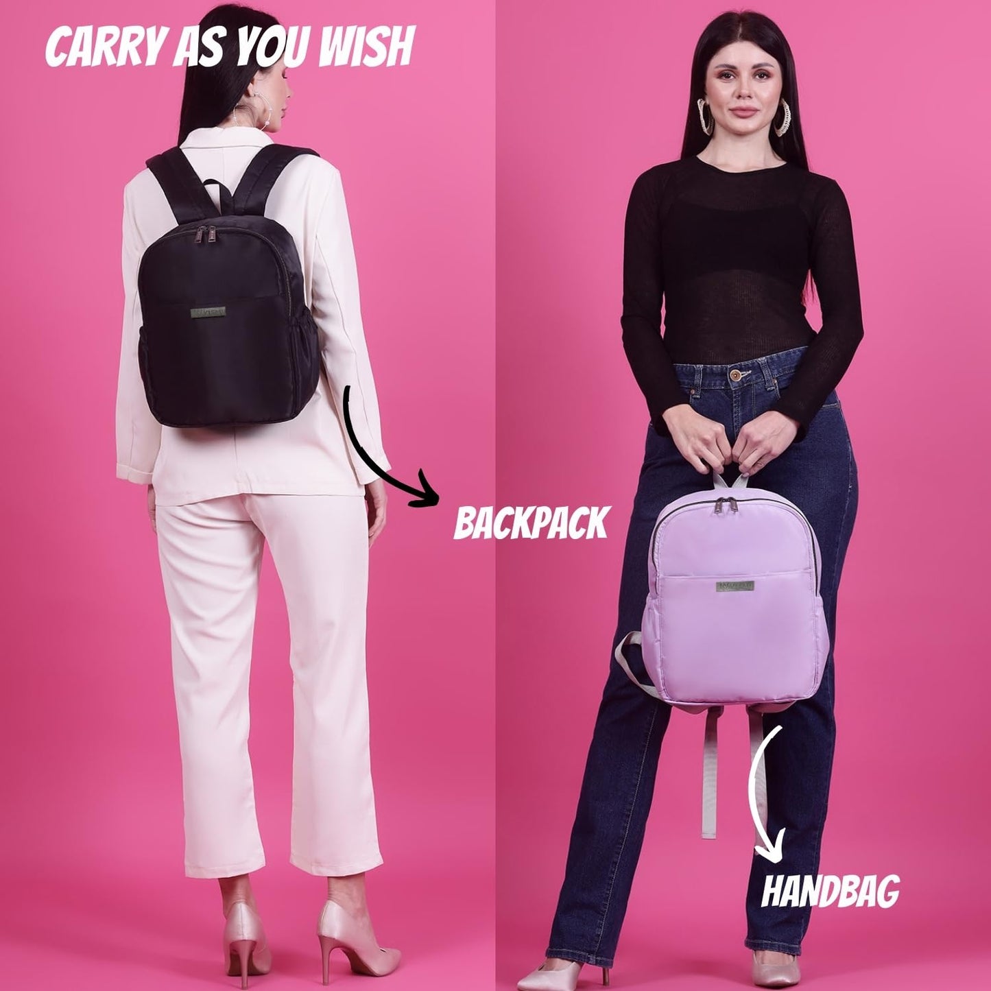 VISMIINTREND Casual Backpack for Woman/Girl | 14 inch Laptop | School, College, Office, Travel | Gift for Women/Girls | Trendy | Stylish | Cute