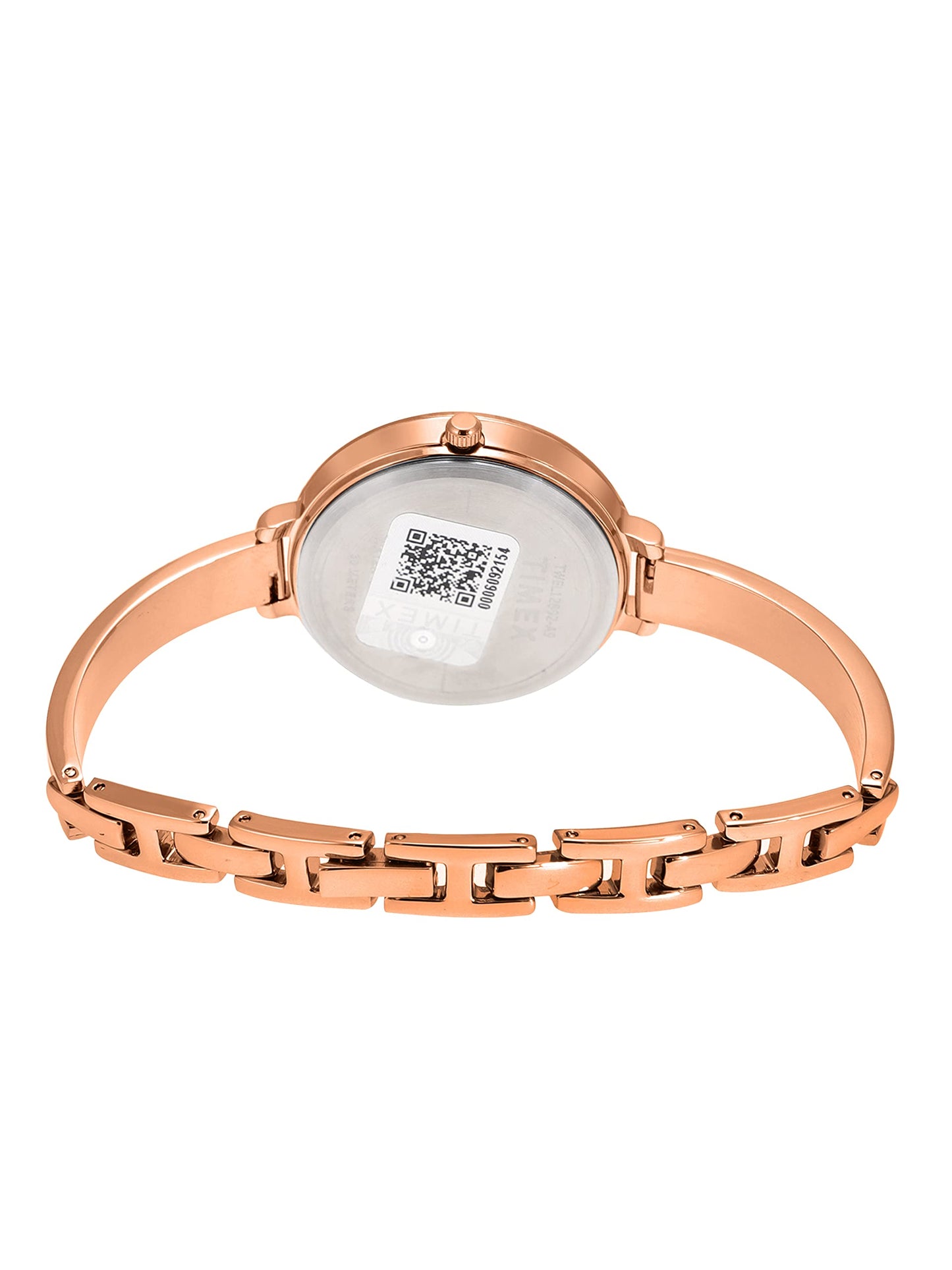 TIMEX Analog Watch for Women with Rose Gold Round Dial & Rose Gold Brass Bracelet Band Water Resistant Women's Wrist Watches - TWEL128SMU05