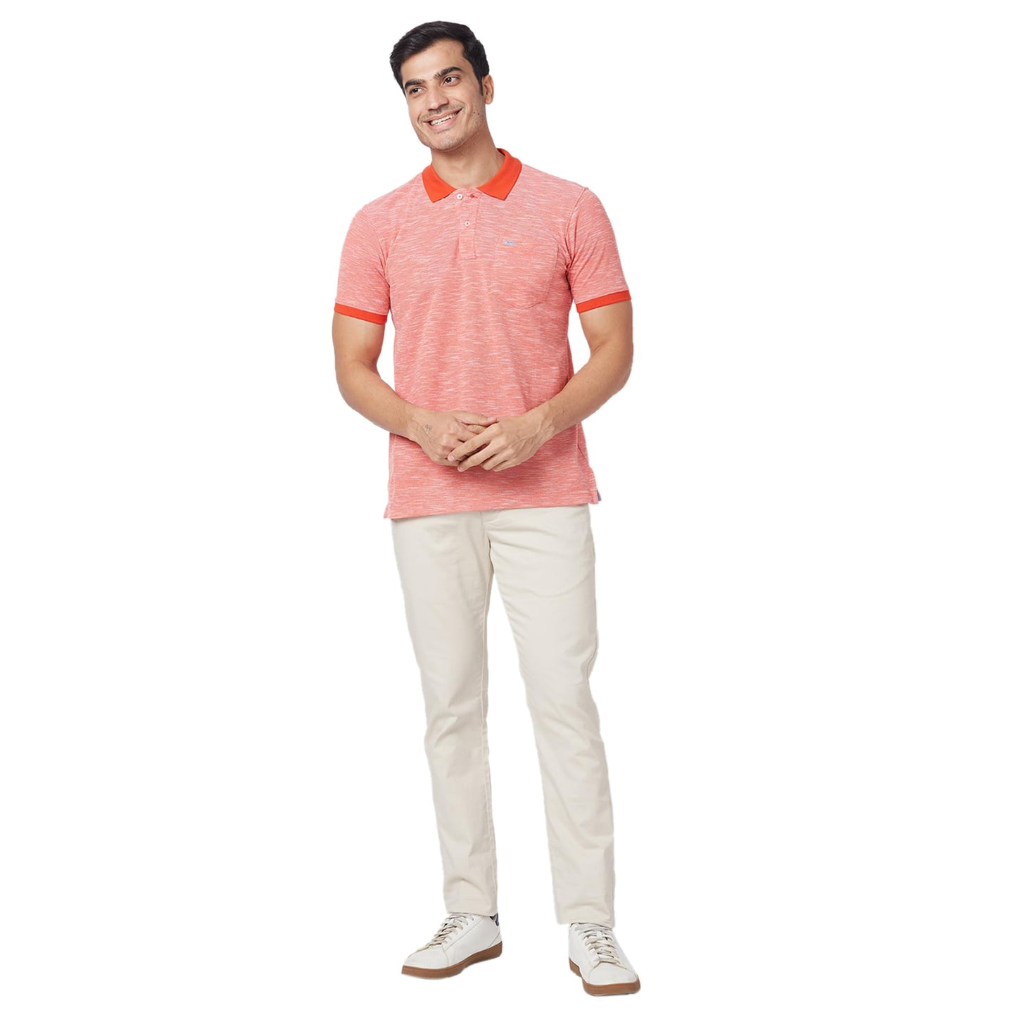 Park Avenue Men's Neo Fit Solid Pattern Cotton Blend Pleated Casual Trouser (Size: 36)-PCTA00477-F2