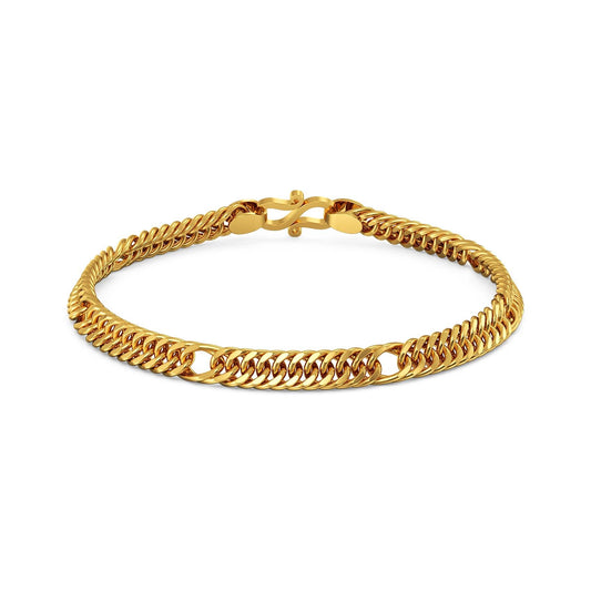 Joyalukkas 22k (916) Purity BIS Certified Captivation Gold Bracelets For Men