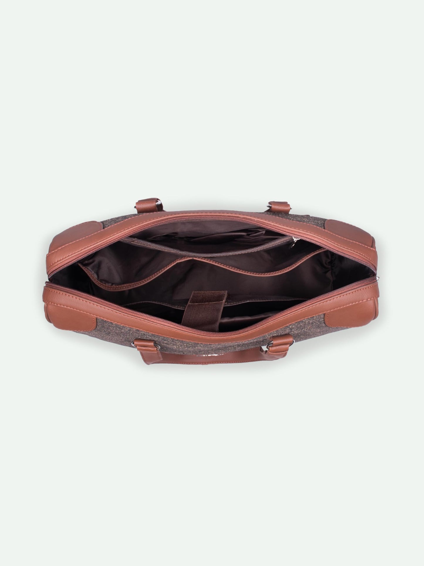 ZOUK Pedana Kalamkari Conference Office Bag | Jute | Vegan Leather Handcrafted Tote Bag Ideal for Work Office With Double Handle Straps | Yellow ochre