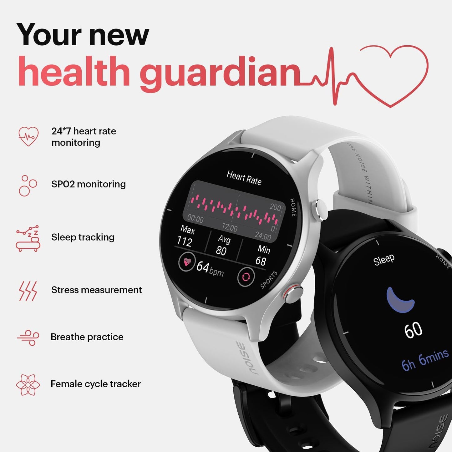 Noise Twist Round dial Smart Watch with Bluetooth Calling, 1.38" TFT Display, up-to 7 Days Battery, 100+ Watch Faces, IP68, Heart Rate Monitor, Sleep Tracking (Mocha Brown)