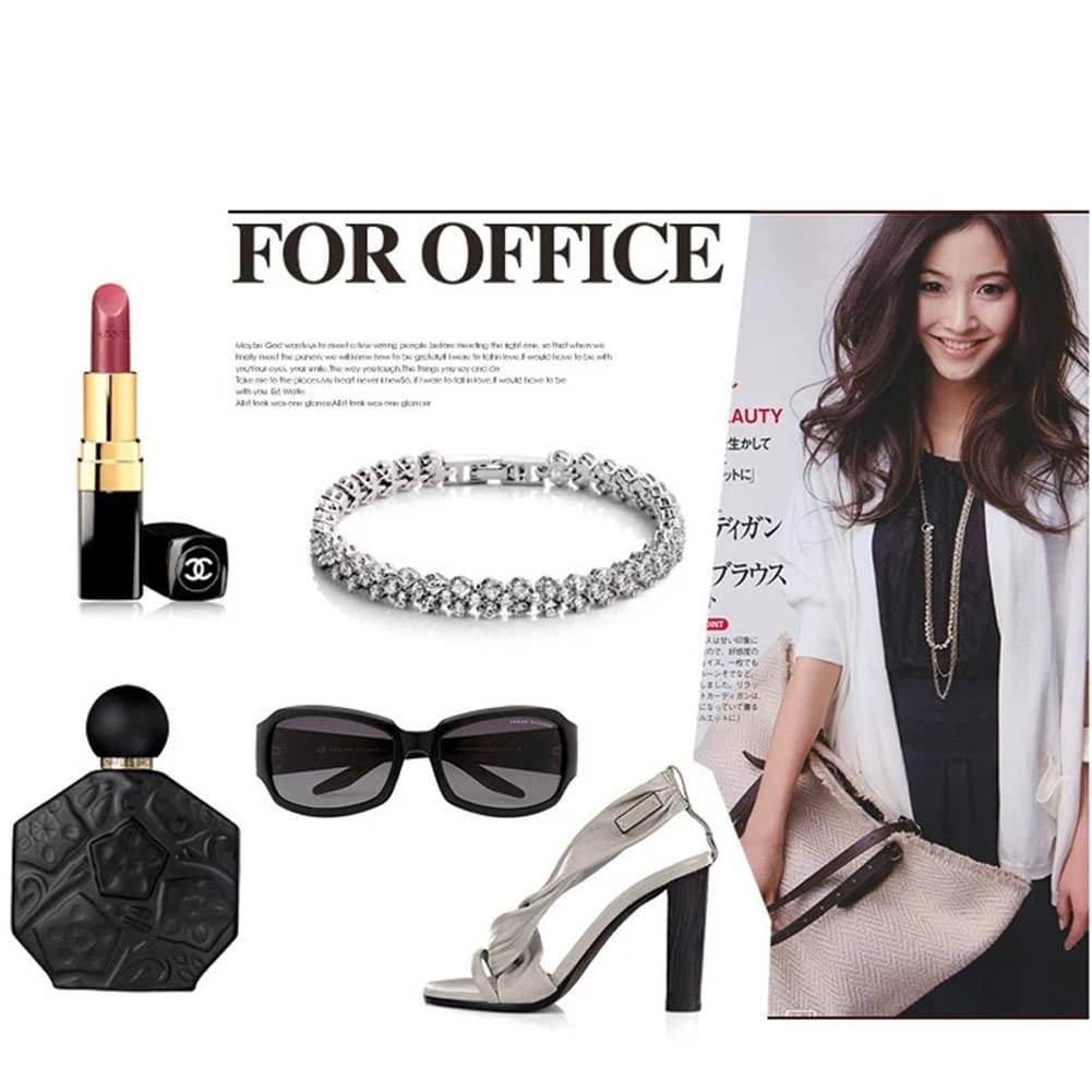 Shining Diva Fashion Platinum Plated Crystal Bangle Bracelet for Women and Girls (14677b)