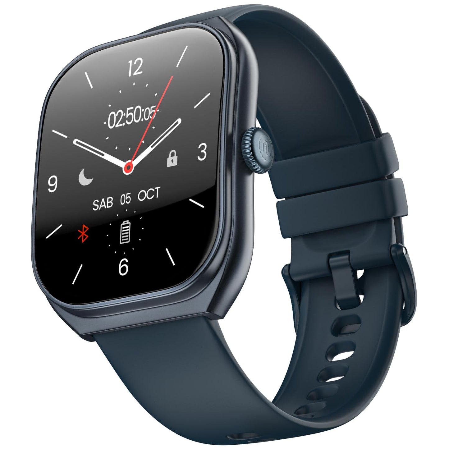 Noise Icon Arc 2.01" Immersive Curved Display Smartwatch, 10-Day Battery, 1ATM Water Resistant, Functional Crown, 100+ Sports Modes, Health Suite™, Voice Assistant, Built-in Games (Space Blue)