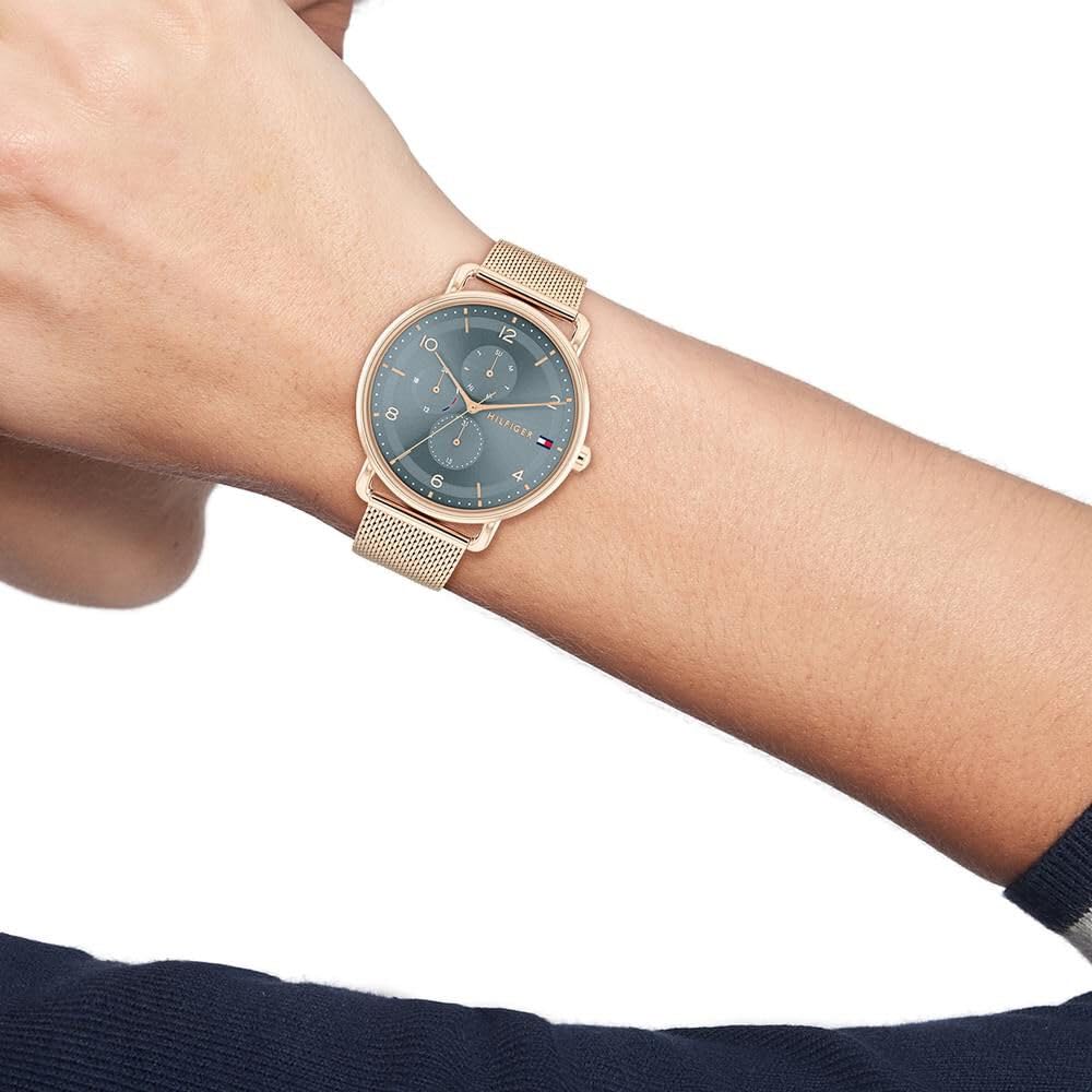 Tommy Hilfiger Quartz Multifunction Blue Stainless Steel Strap for Women-TH1782664