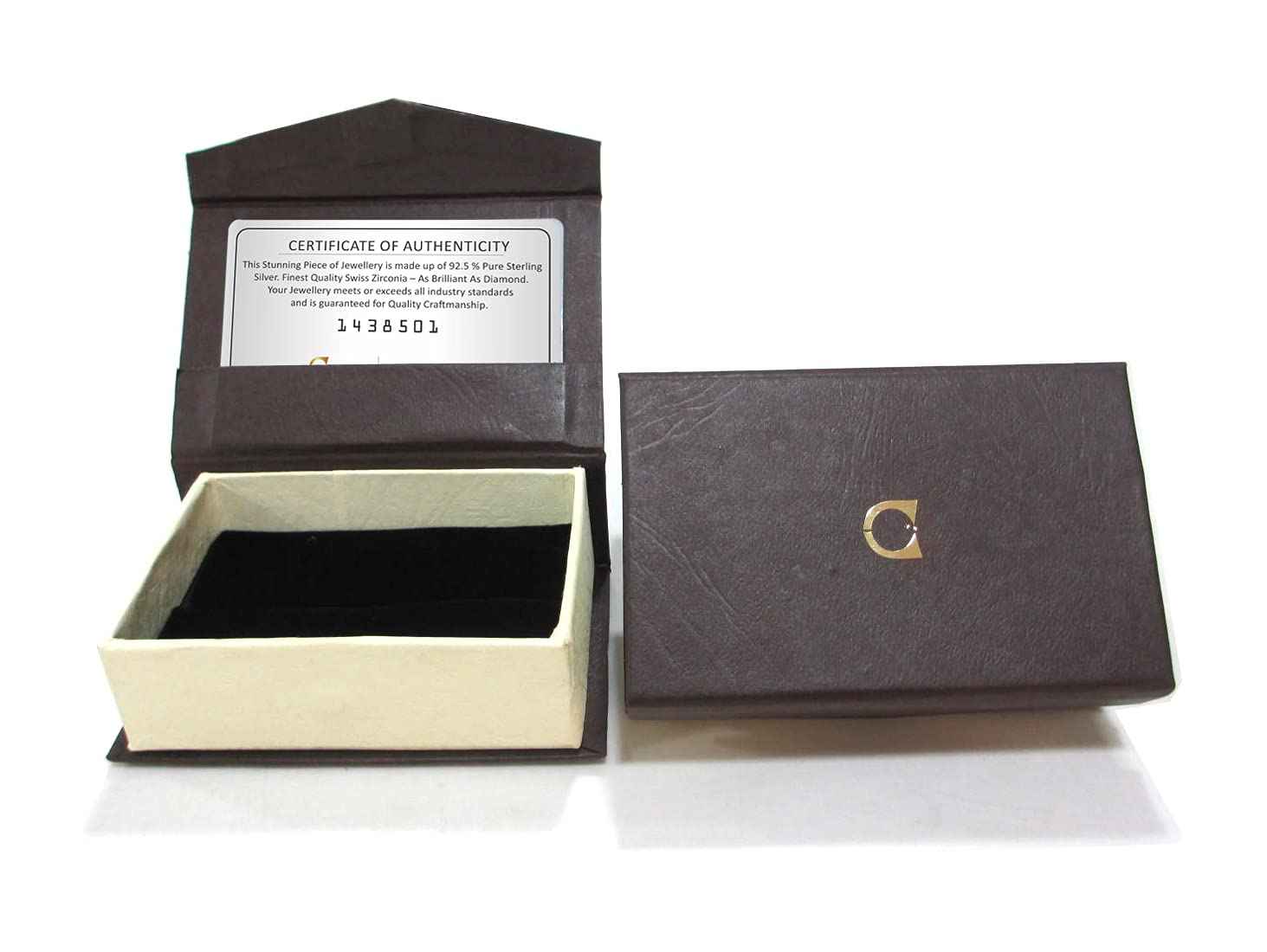 CLARA Pure 925 Sterling Silver Luca Adjustable Ring Gift for Women and Girls