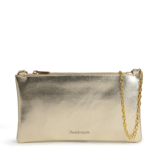 Fastrack Women and Girls Party Sling Bag and Purse Handbag, Gold