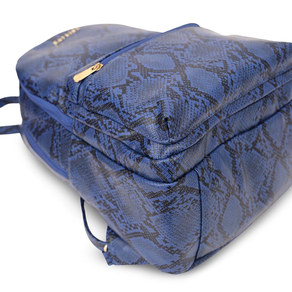 Caprese Cosmos Casual Backpack, Medium | Fashion Backpack for Women with Adjustable Strap & Secure Zip Closure | Spacious, Versatile for Everyday Outings and Travel (Blue)