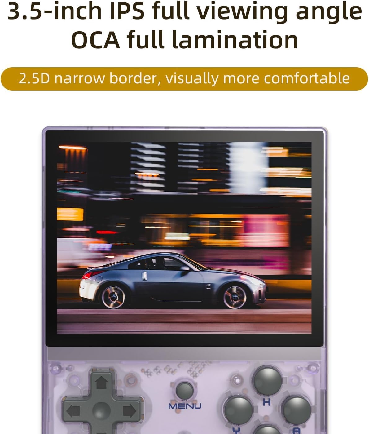 New World Anbernic RG35XX Retro Handheld Game Console - System Linux - 64Gb TF Card 6831 Built in Arcade Games - Handheld Emulator - 3.5 IPS OCA Screen 2600 Mah Battery. Plug & Play Video Games