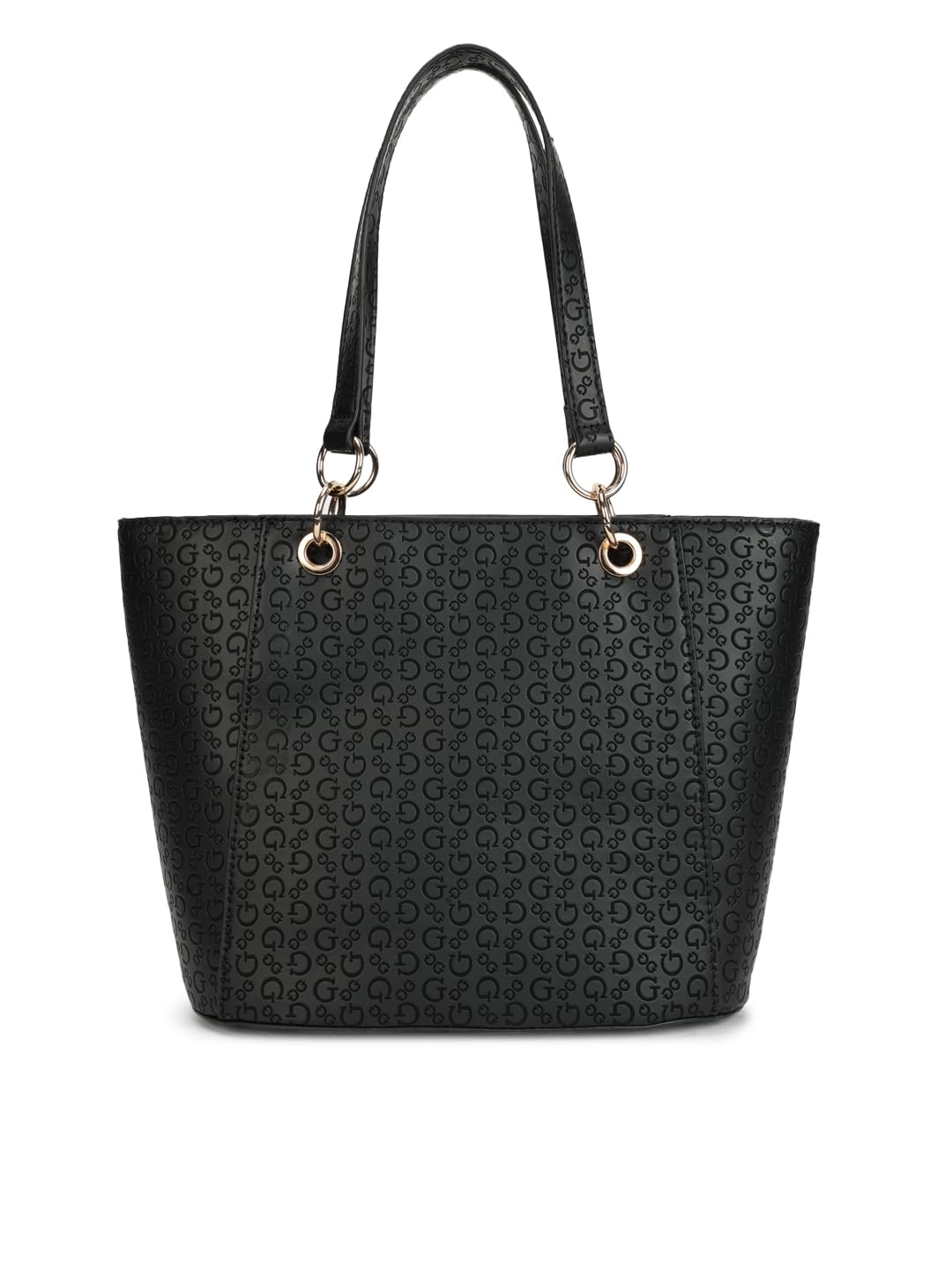 Guess Embossed Black Women Tote Bag