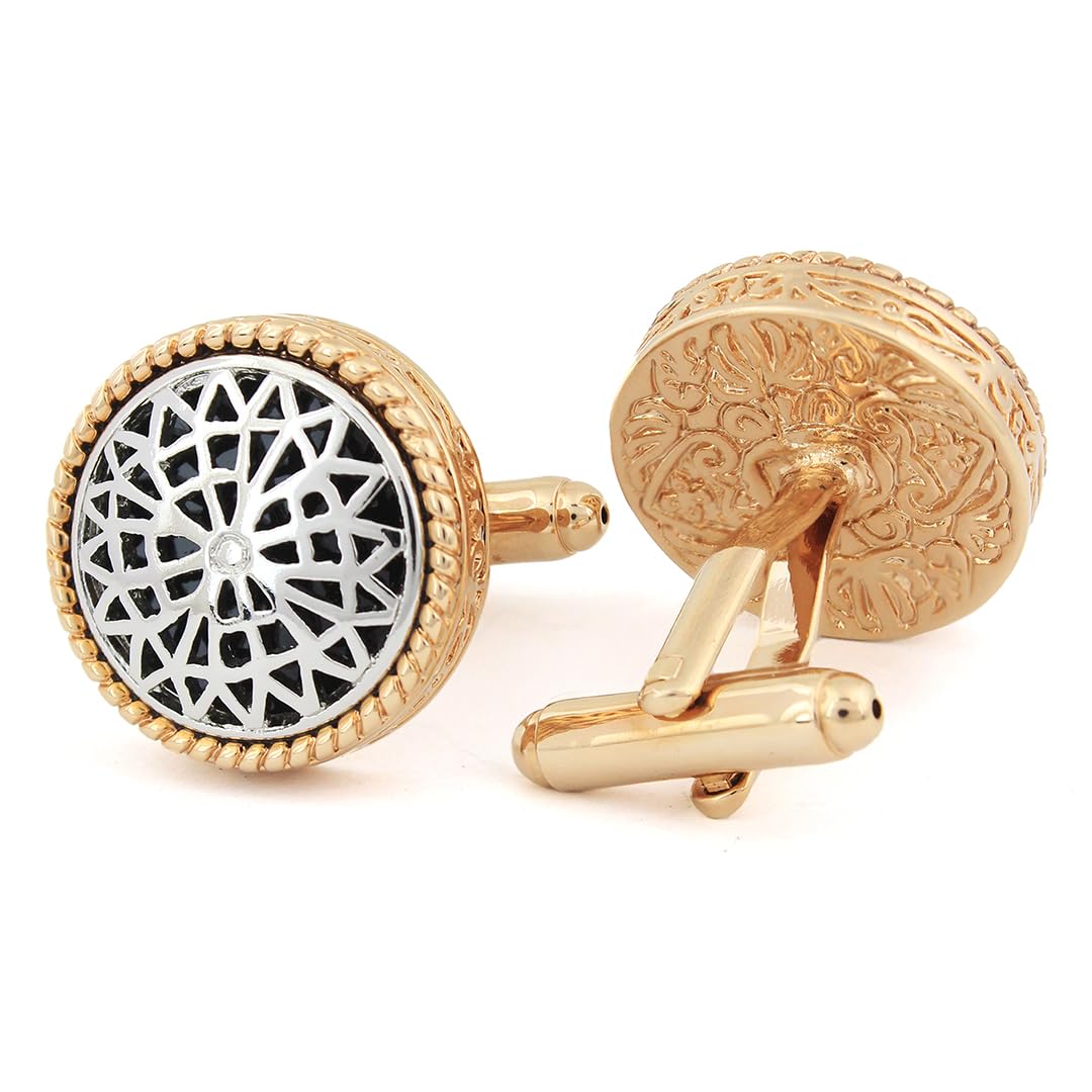 Peluche Laser cut Tribal art Cufflinks for Men