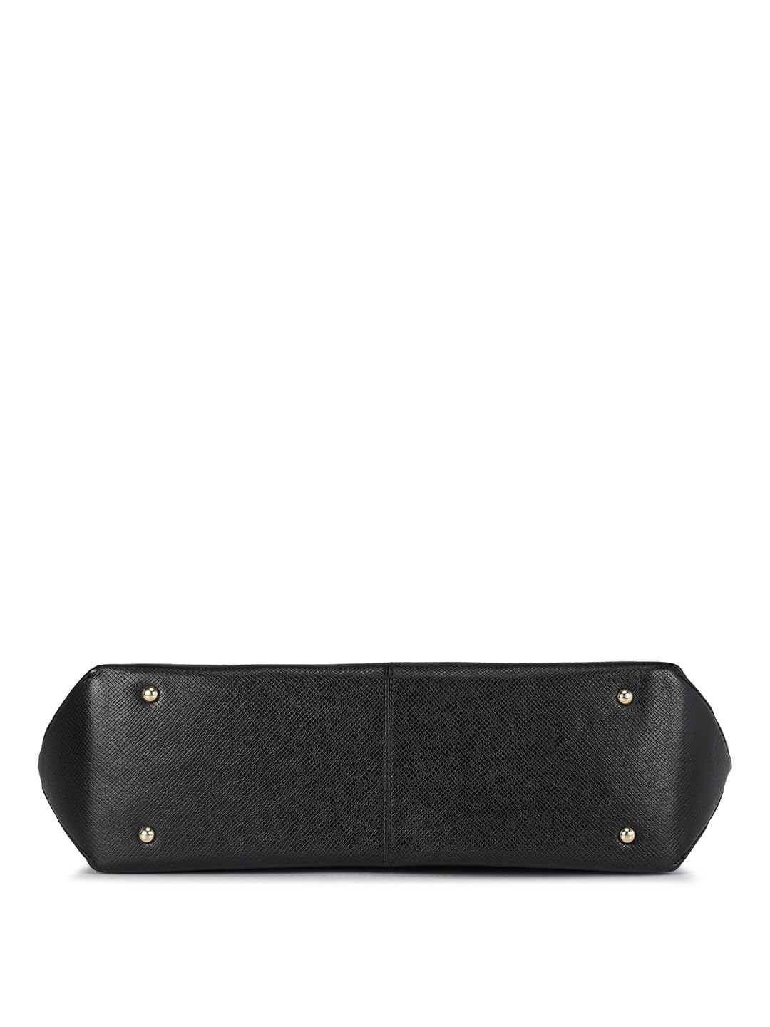 Da Milano Womens Genuine Leather Black Tote (0388OL) (Medium)