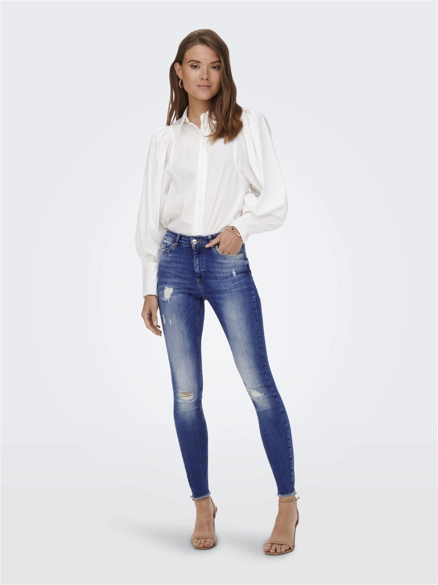 ONLY Skinny Fit Jeans (140394001_Medium Blue Denim_XS/32)
