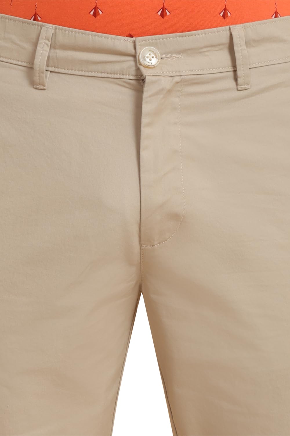 Men Beige Solid Slim Fit Shorts