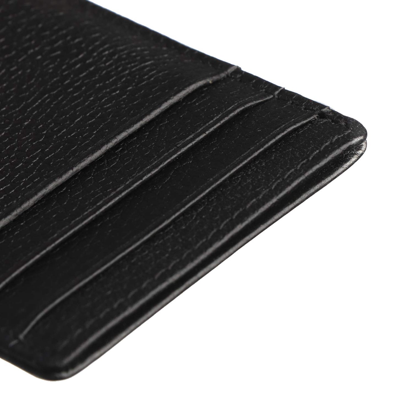 Cross Leather Men's Money Clip Wallet | 3 Card Slots | 1 Multi-Purpose Slip-in Solts | Magnetic Closure Money Clip- Black | Premium Design | Lightweight | Genuine Leather