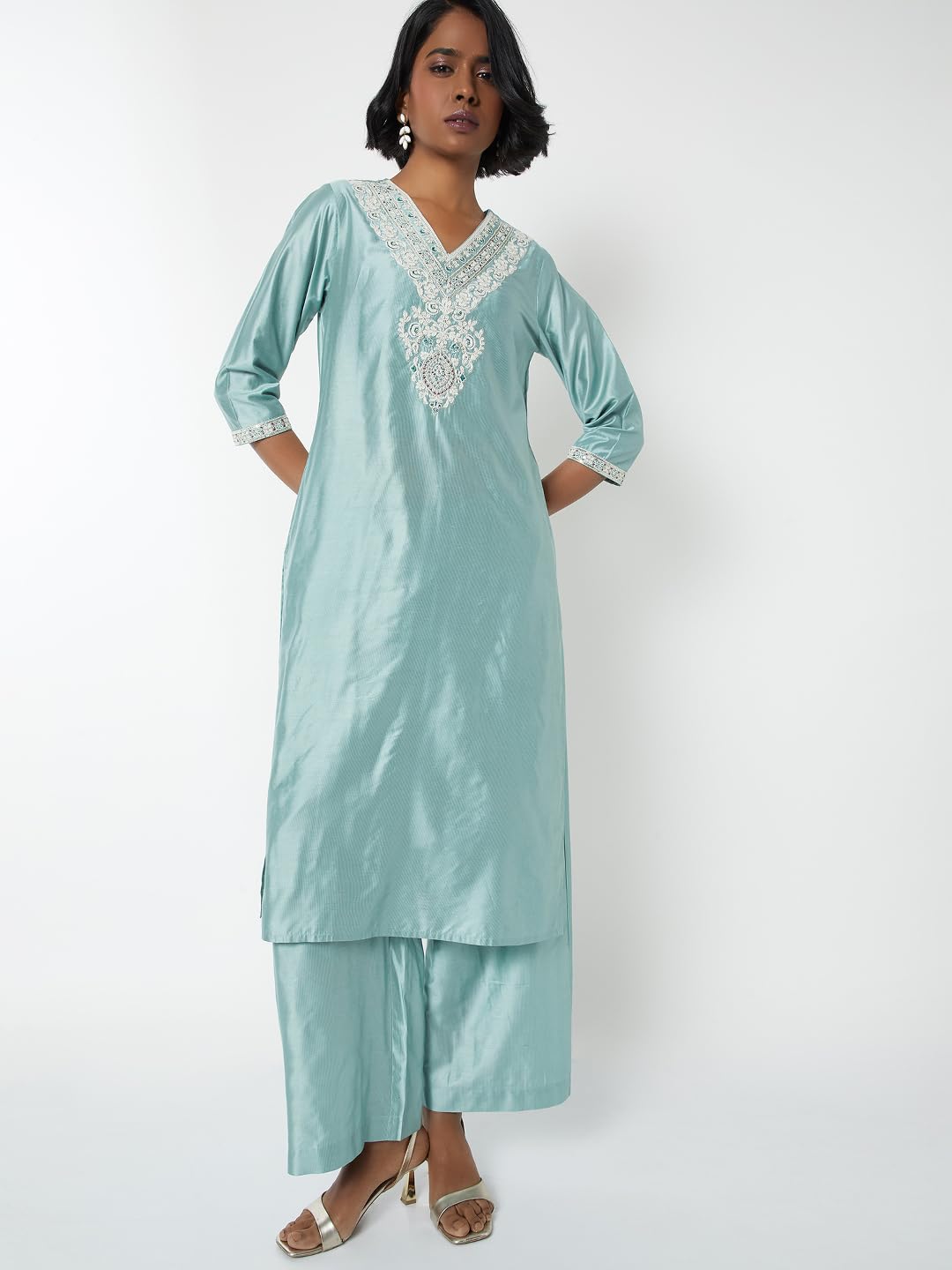 Max Women's Polyester Blend Kurta Set