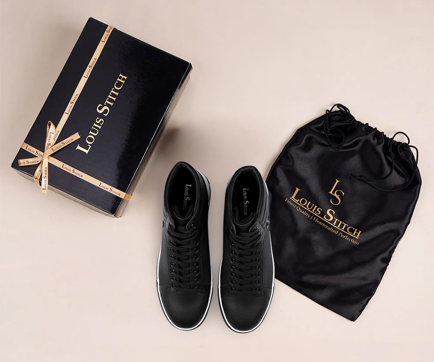 LOUIS STITCH Black Sneaker for Men | Comfortable Sneaker | LSP-SNK-AVI014 | UK-7