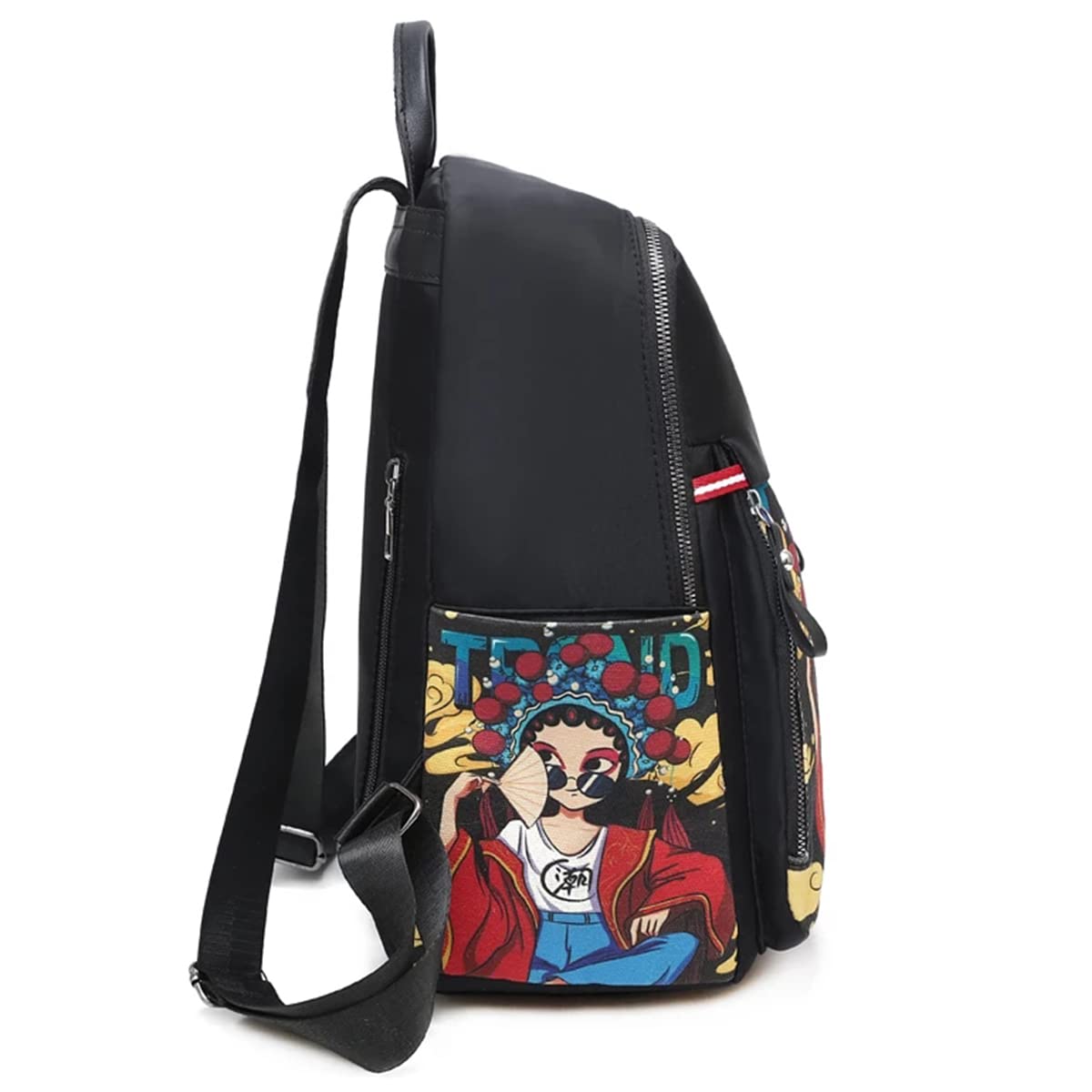 TYPIFY® Women's Backpack for Women Girls College Printed Anime Cartoon School Casual Bag