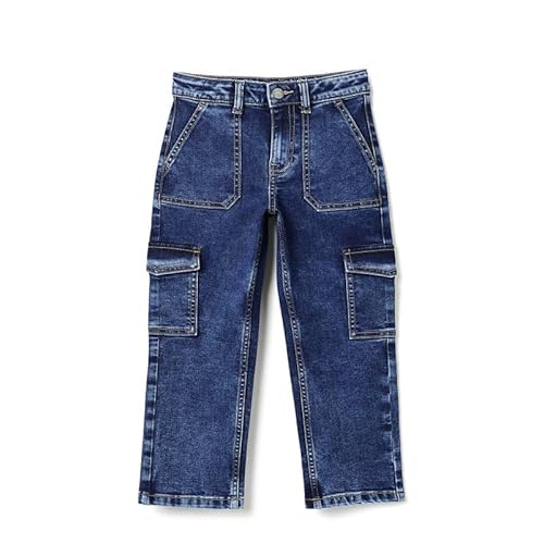 United Colors of Benetton Straight Fit Solid Mid Rise Jeans Blue