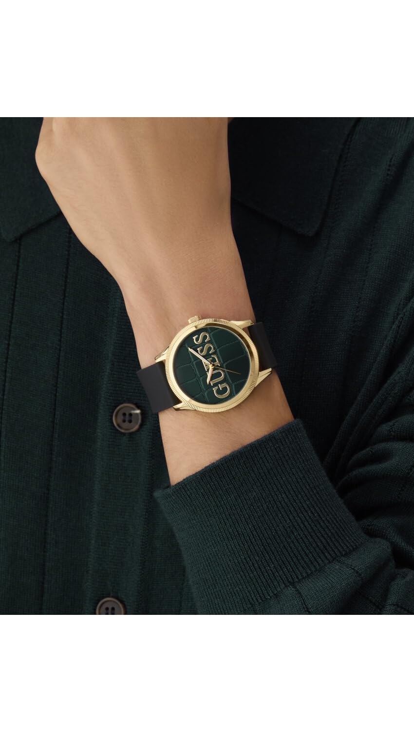 GUESS Analog Green Dial Men's Watch-GW0887G2