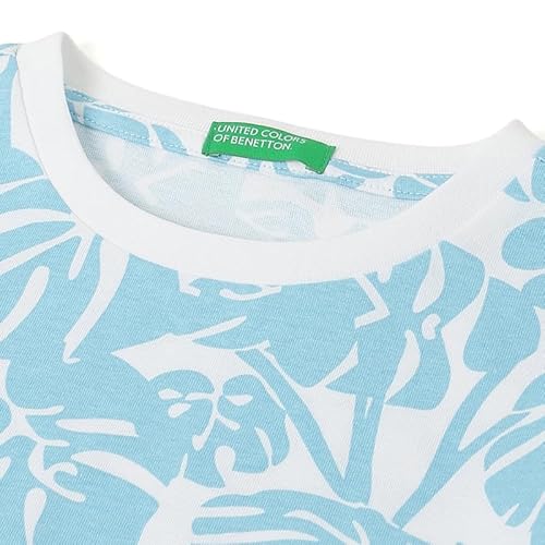 United Colors of Benetton Regular Fit Round Neck Tropical Printed T-Shirt