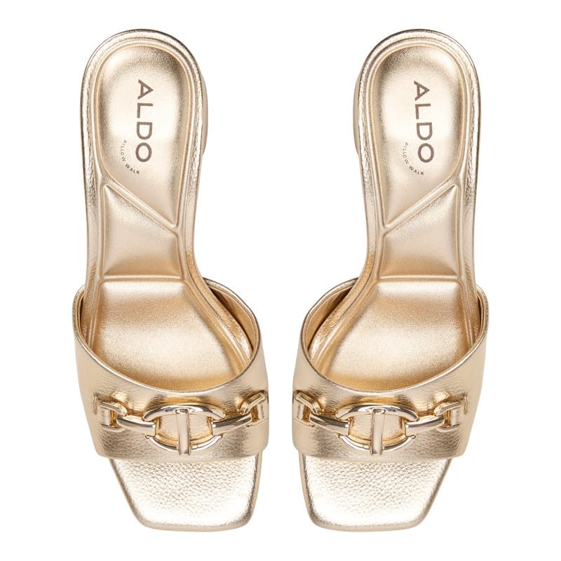 Aldo SUNGLOW-IN710 Women Gold Block Heel Sandals