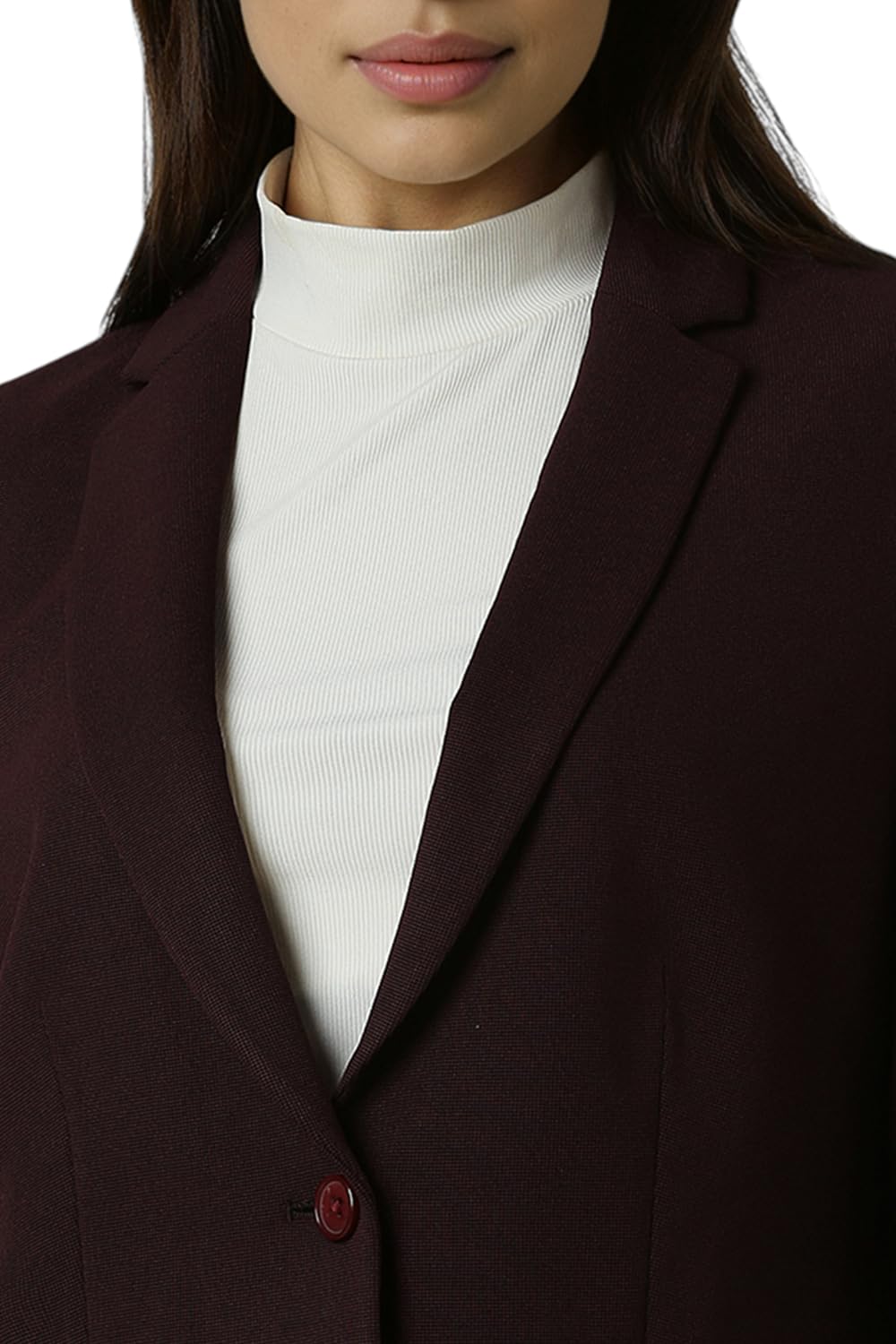 Van Heusen Women's Blazer (VWKZFRGP328501_Maroon