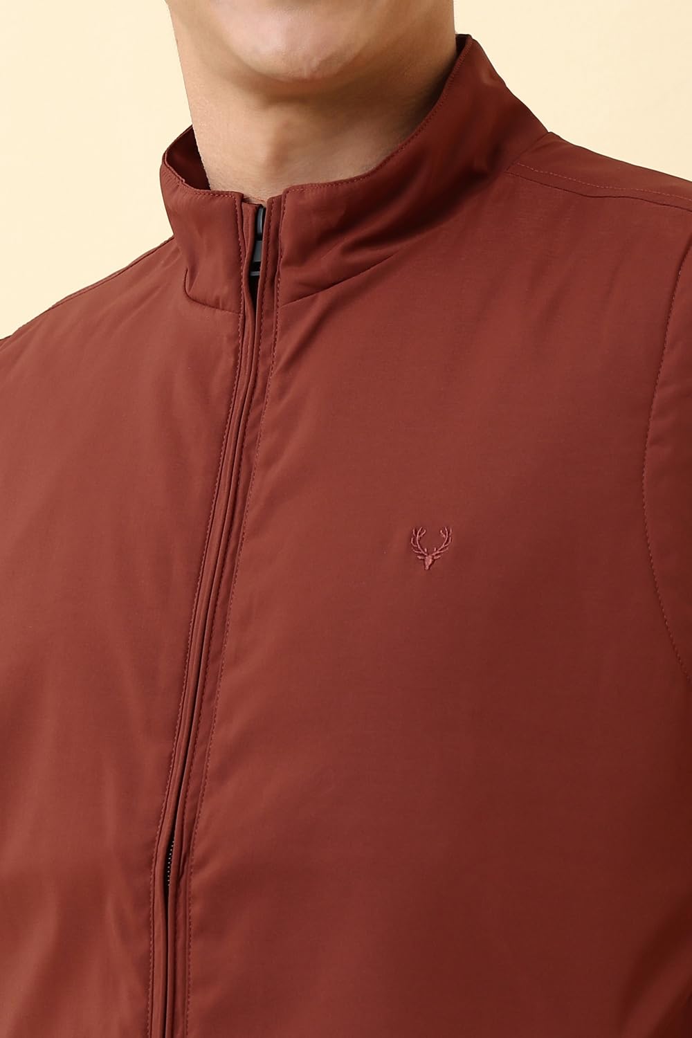 Allen Solly Men's A-Line Coat (ASJKCUGLFN55919_Orange