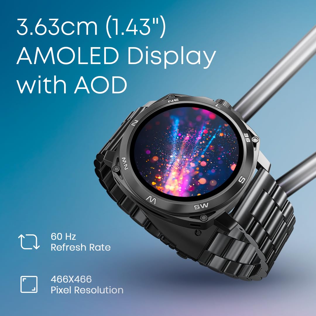 Fastrack Radiant FX3 Smart Watch, 3.63 CM AMOLED Display, Functional Crown, AOD & DND Mode, SingleSync BT Calling, AI Voice Assistant, Women's Health Tracking, 100+ Sports & Smartwatch Faces (Sliver)