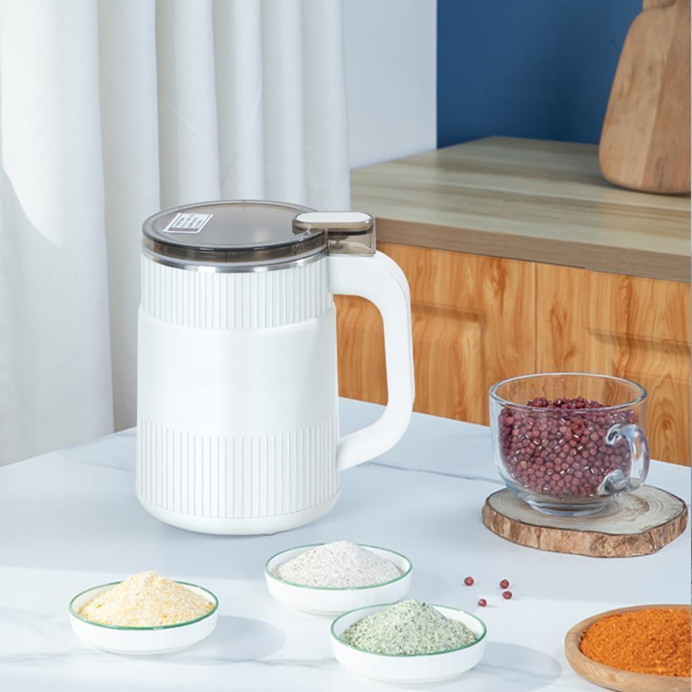 Portable Electric Grinder for Spices, Coffee, Herbs, and Grains – Stainless Steel Mini Mixer Grinder Machine for Kitchen, Home – Small Size Masala Mixer with Powerful Motor (1, Blue Handle Coffee, M)