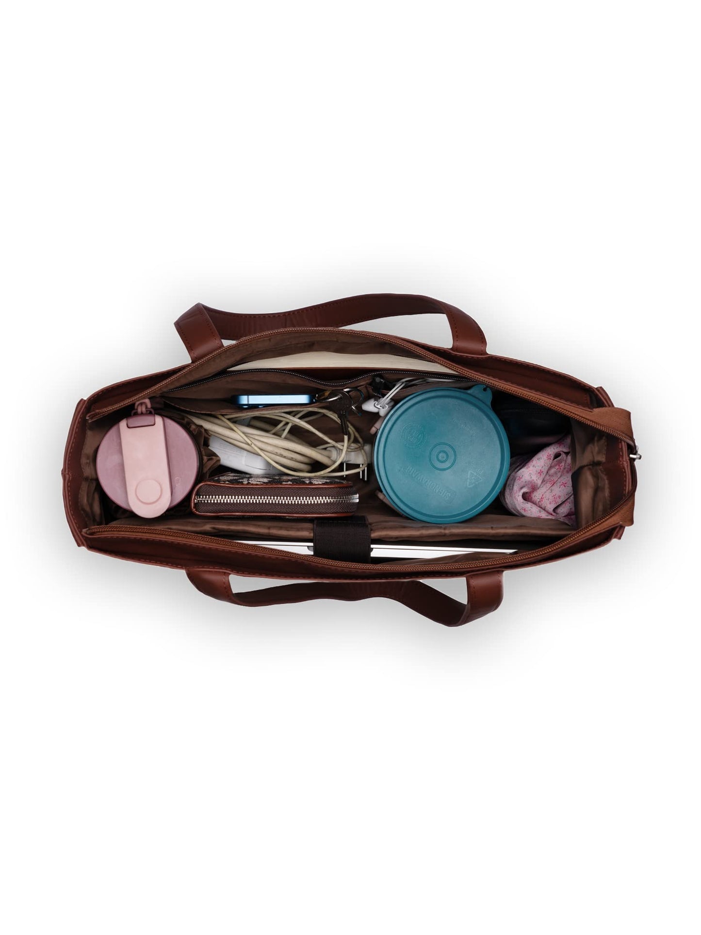 ZOUK African Art Abstract Printed Women's Jute Handcrafted Vegan Leather Multicolor Statement Office Shoulder Bag