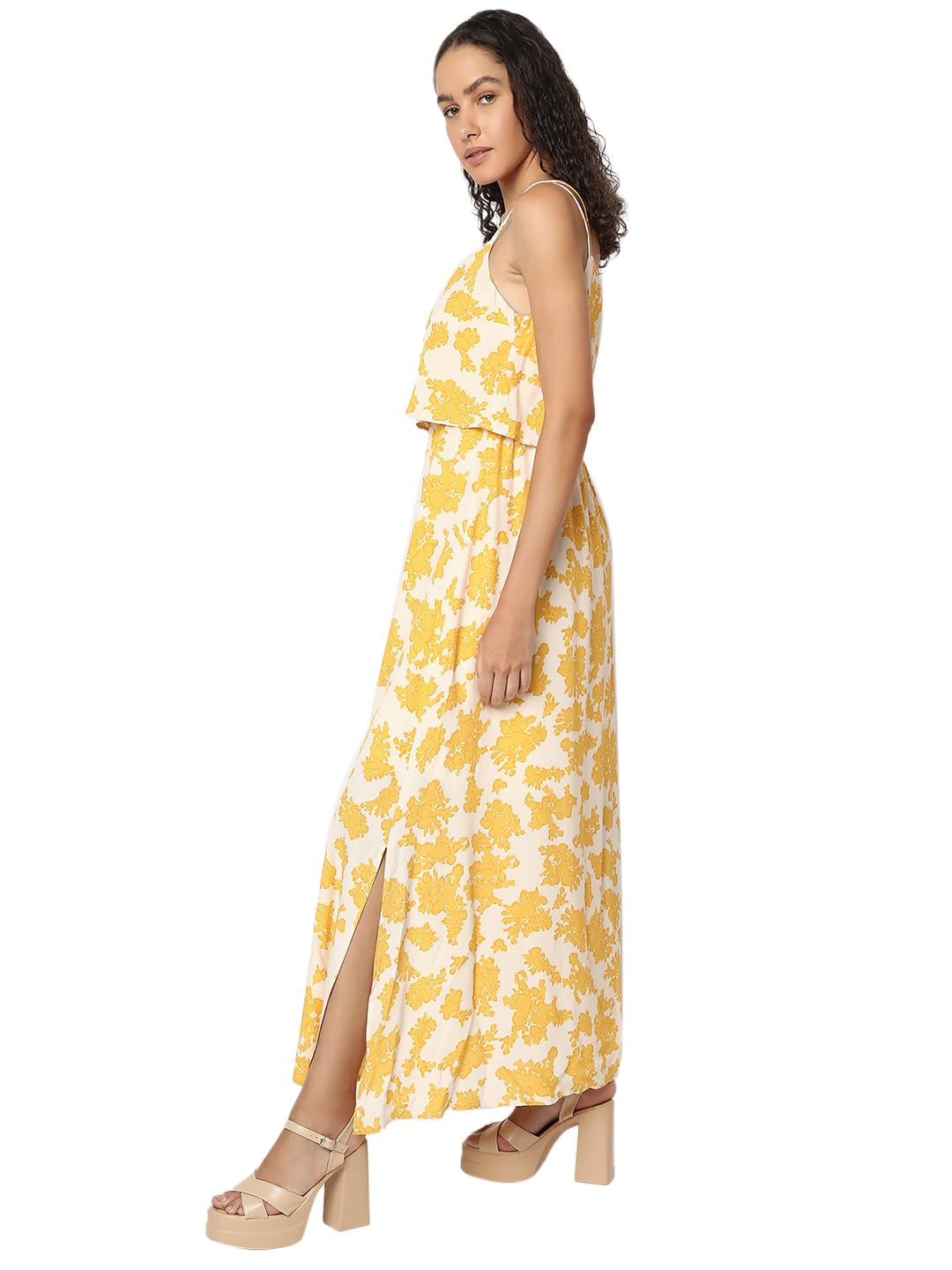 VERO MODA Women Yellow Fit and Flare Dress