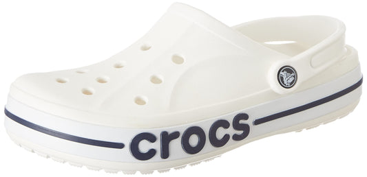 crocs unisex-adult Bayaband Clog WHITE/NAVY Clog - 9 UK Men/ 10 UK Women (M10W12) (205089-126)