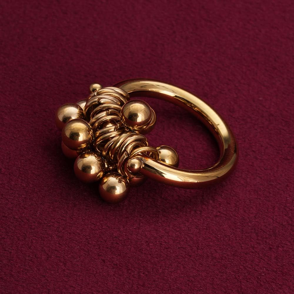 PALMONAS Gold Beads Harmony Ring for Womens - Waterproof & Anti-Tarnish