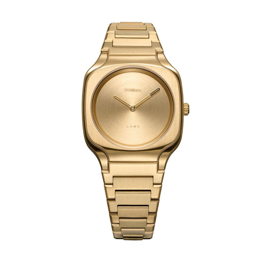 D1 Milano Square Quartz Gold Dial Analog Watch for - Women SQBL03