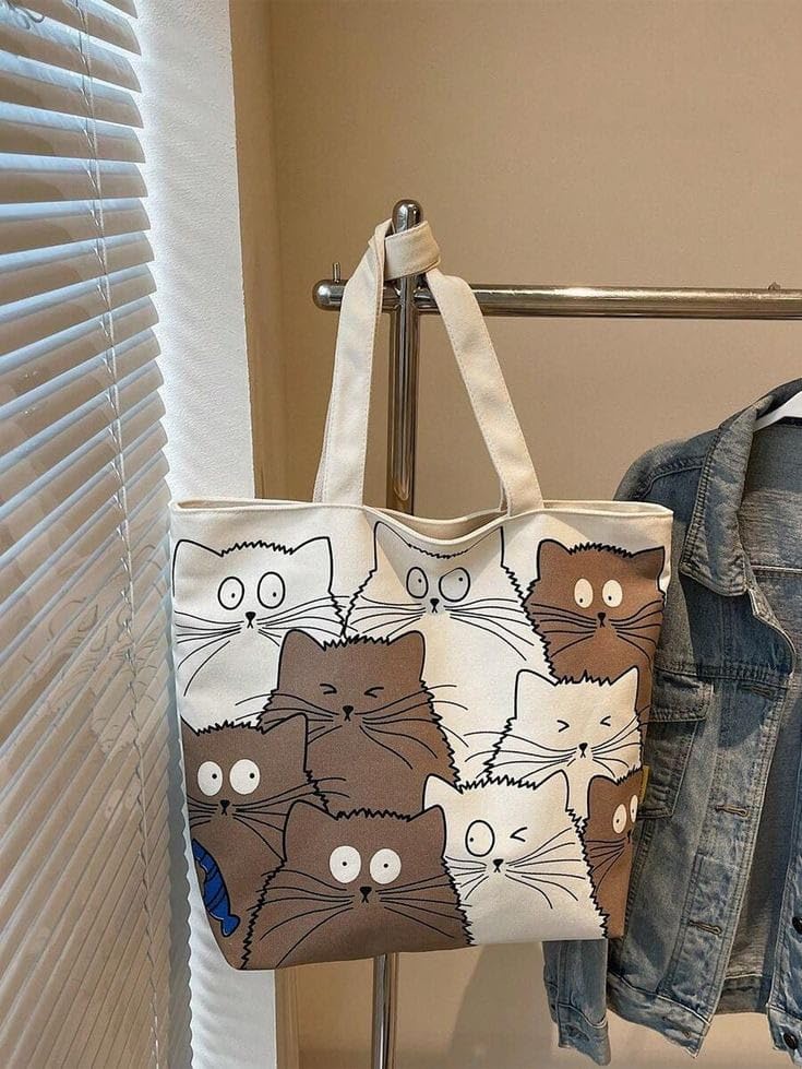 THE SACK CO. Foldable Canvas Tote Bag for Women,Tote Bag for College Girls, 100% Organic Cotton Reusable Shopping Bag for Grocery, Eco-Friendly Multi-Purpose Bag for Travel & Daily Use