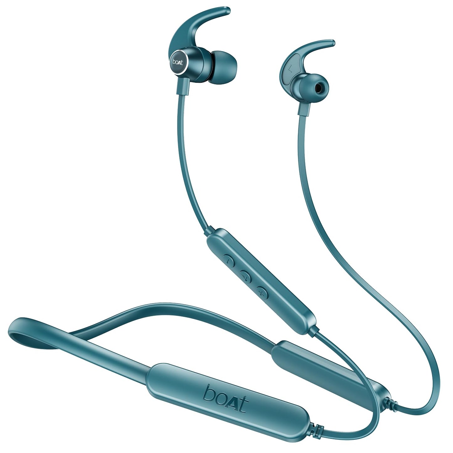 boAt Rockerz 255 Pro+, 60HRS Battery, Fast Charge, IPX7, Dual Pairing, Low Latency, Magnetic Earbuds, Bluetooth Neckband, Wireless with Mic Earphones (Teal Green)