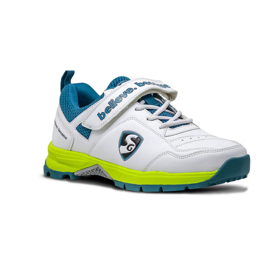 SG Century 6.0 Cricket Shoe (Color: Royal Blue & Orange, Available in for Mens & Boys | Material: PU & Rubber | Velcro with Laces for Flexible Performance