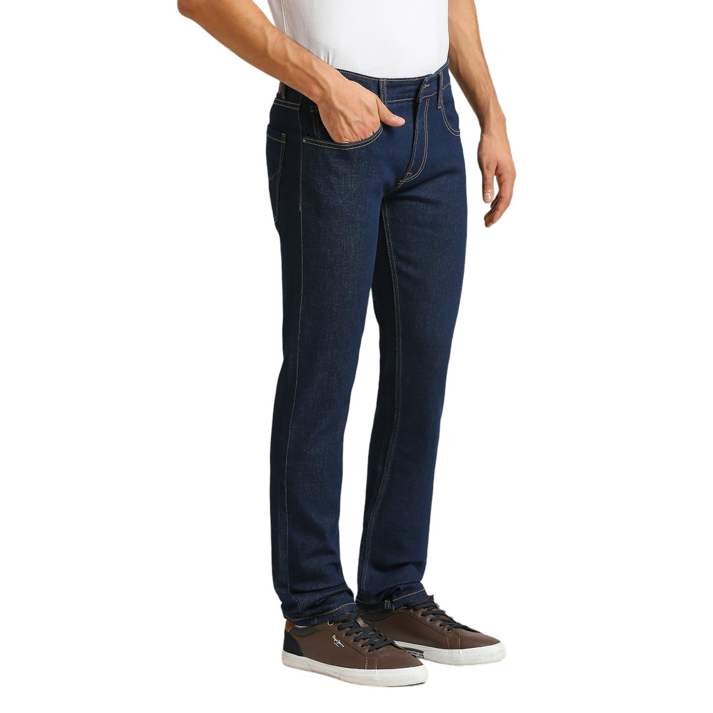 Pepe Jeans Men's Mid Rise Slim Fit Jeans, Blue, 32