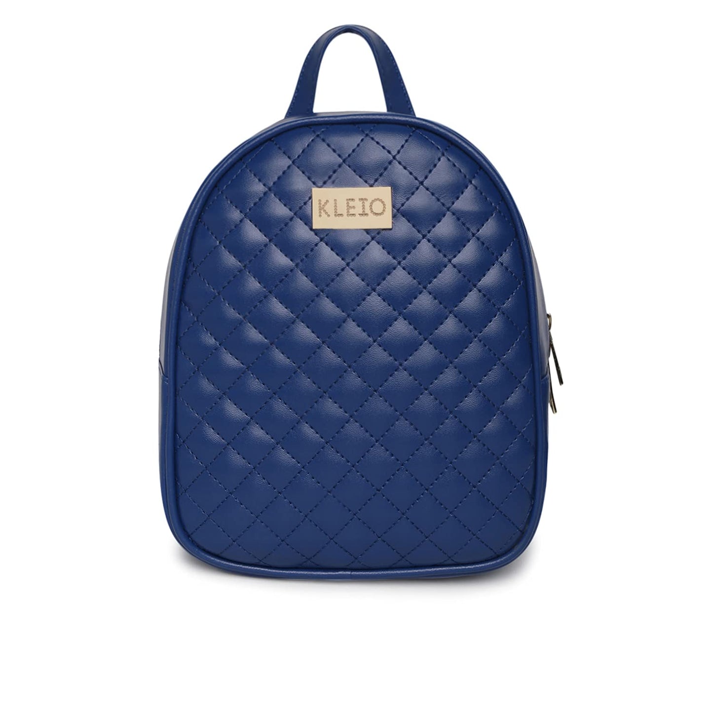 KLEIO Quilted Leather Multifunctional Backpack for Women (Royal Blue)