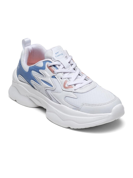 Campus Women's Twirl Sneakers WHT/L.Sky - 7UK/India