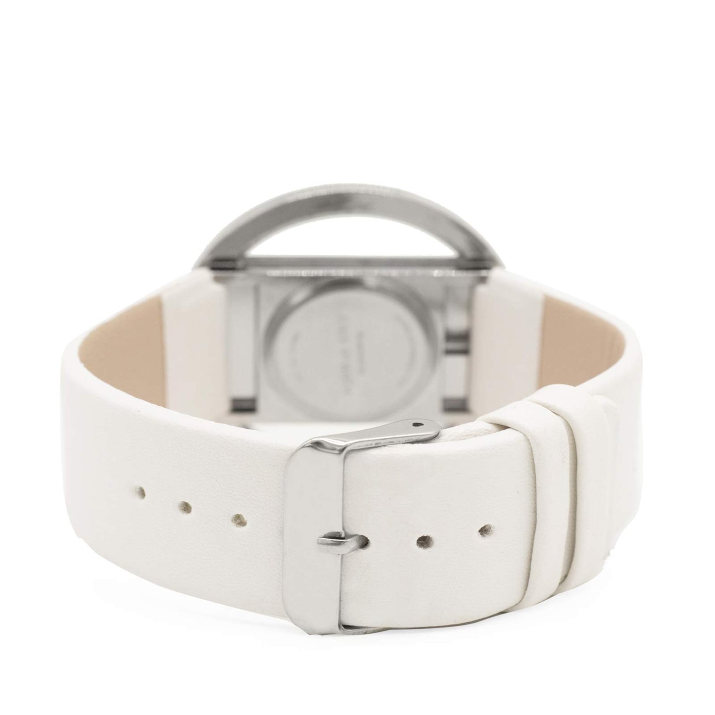 Joker & Witch Synthetic Coeur White And Silver Analog Watch Bracelet Set For Women, Band_Black
