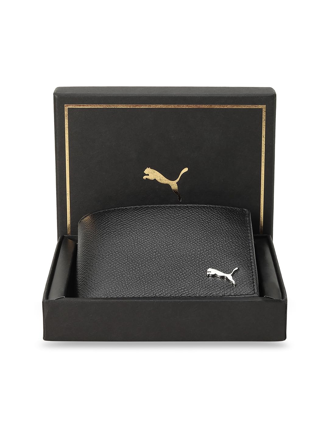 Puma Unisex-Adult Leather Plain Wallet, Black (9105801)