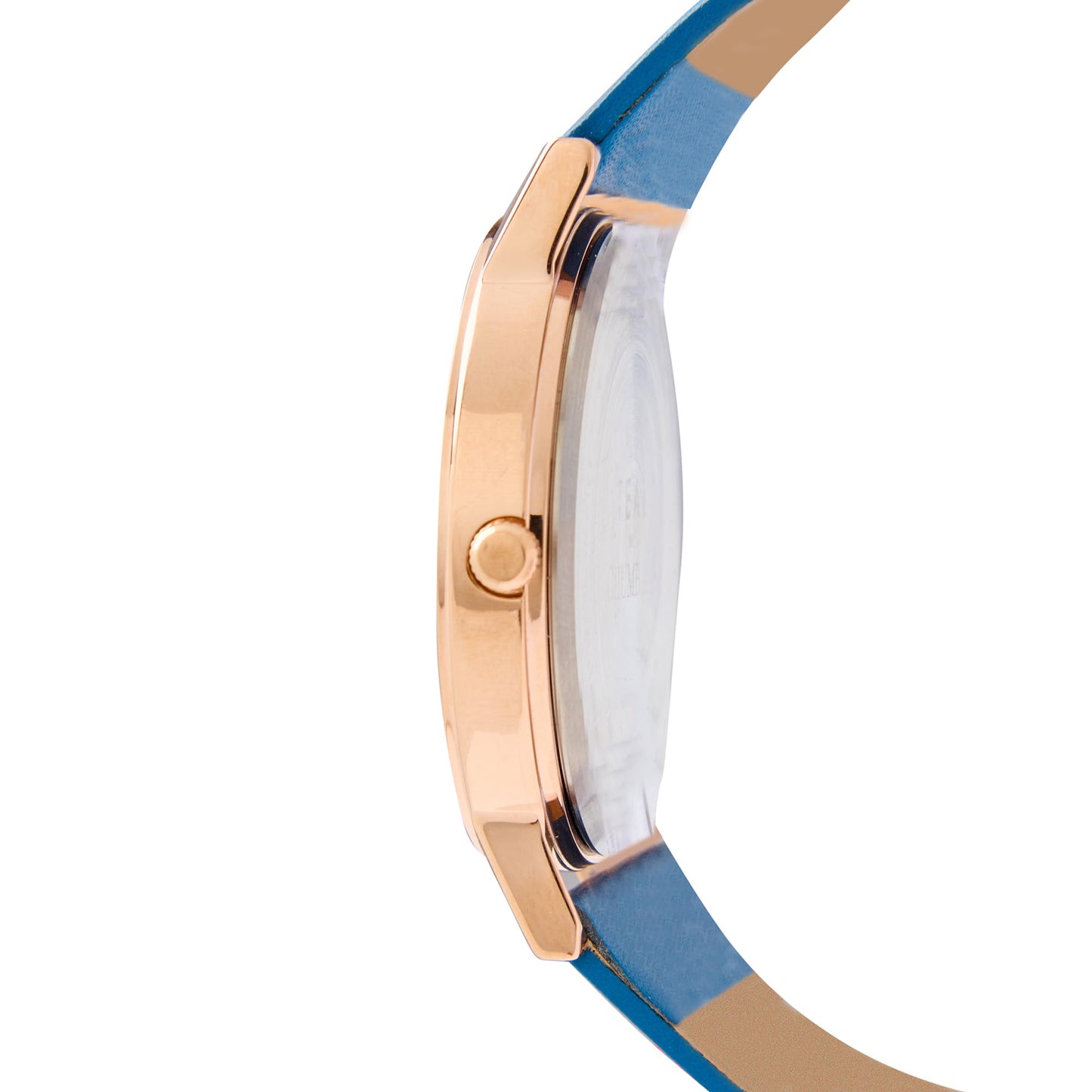 TEAL BY CHUMBAK Round Dial Analog Watch for Women,Chevron Collection,Stainless Steel Strap,Gifts for Women/Girls/Ladies