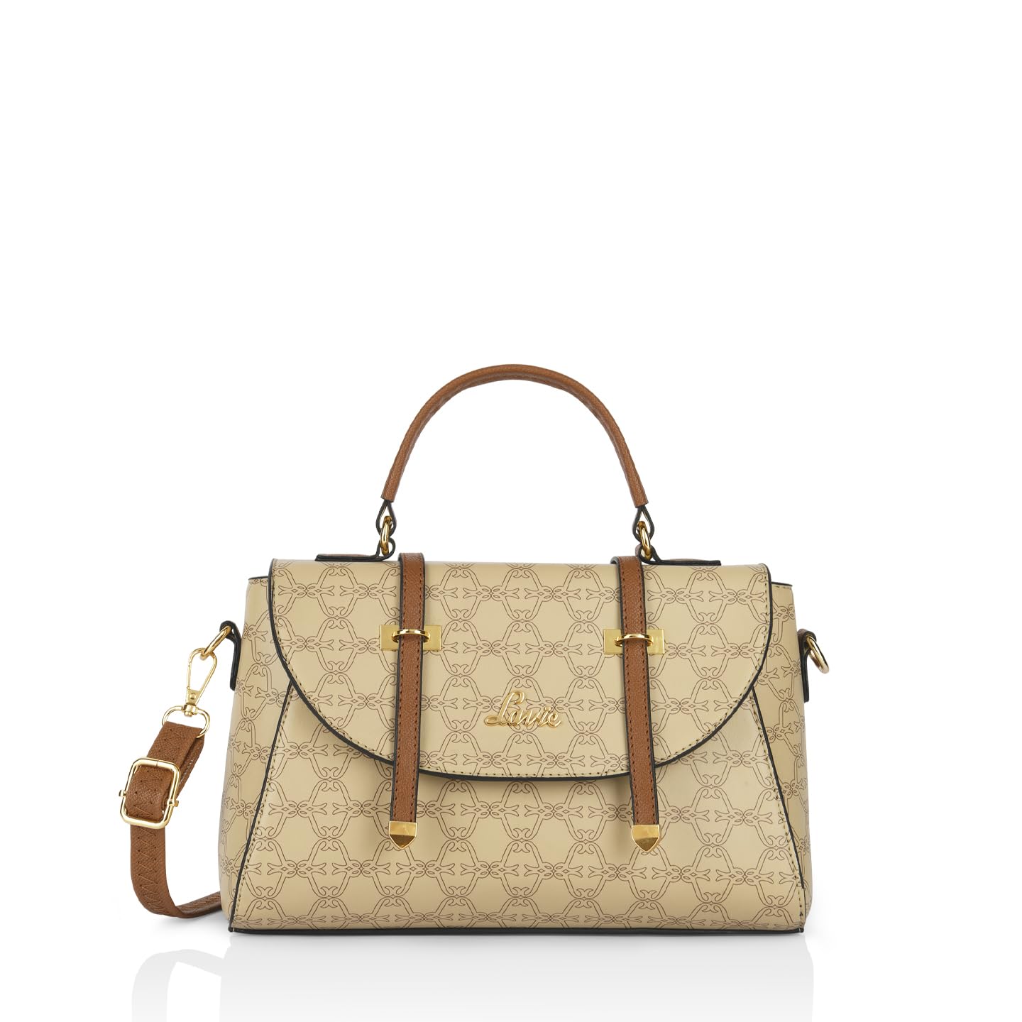 Lavie Women's Mono Beech Flap Satchel Bag for Women | Satchel Handbag for Work | Ladies purse | Stylish Shoulder Bag | Gift for Women