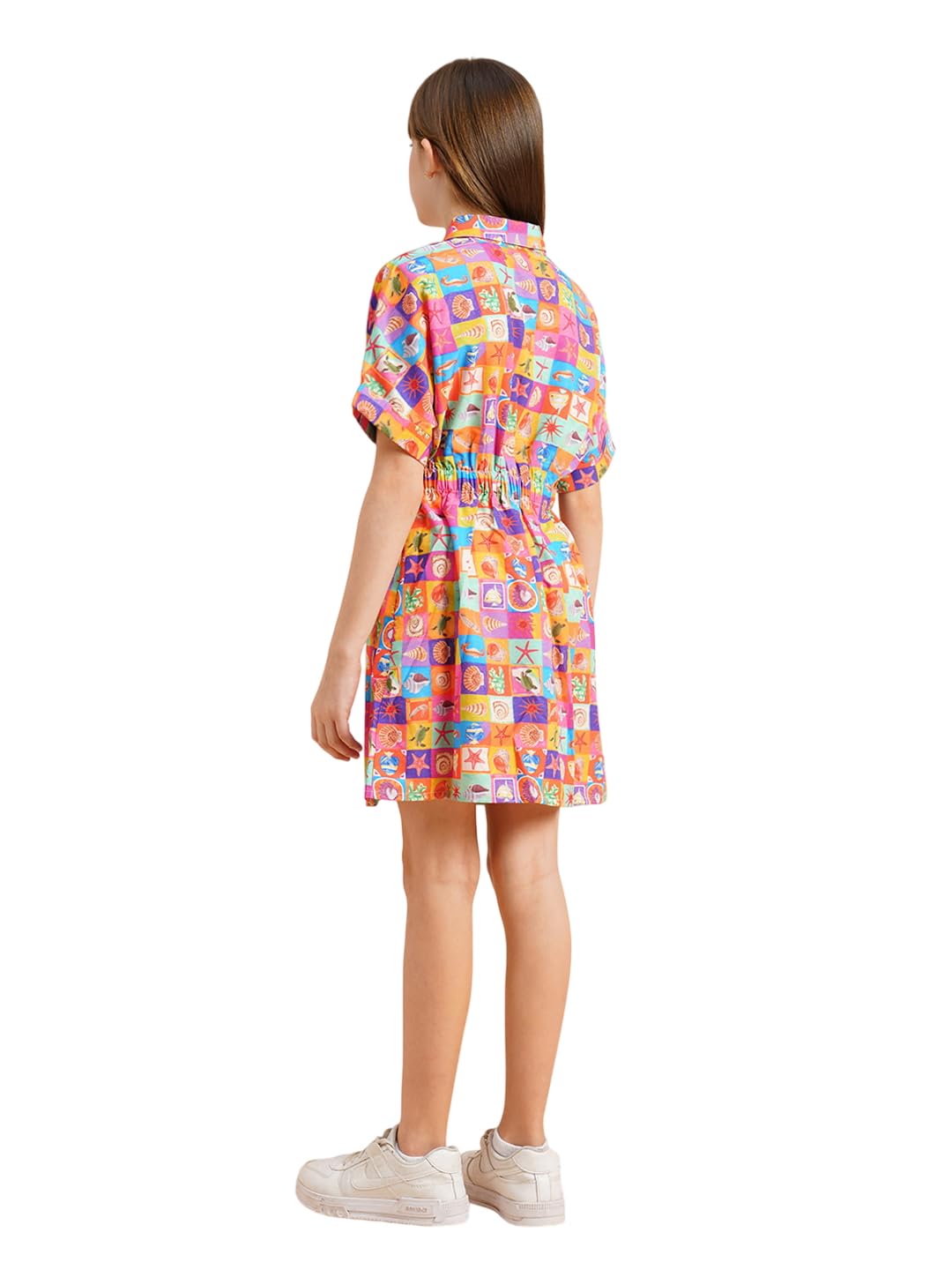 VERO MODA Girls Fit & Flare Multicolor Dress