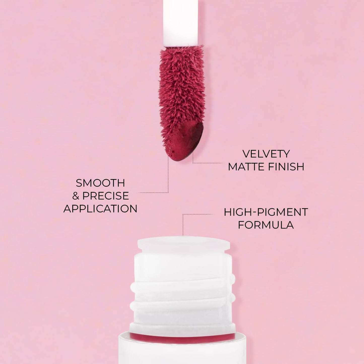 Just Herbs Relaxed Matte Liquid Lipstick Lip colour for Women, Nourishing & Long Lasting Lipsticks 4 ml (Burgundy Bliss)