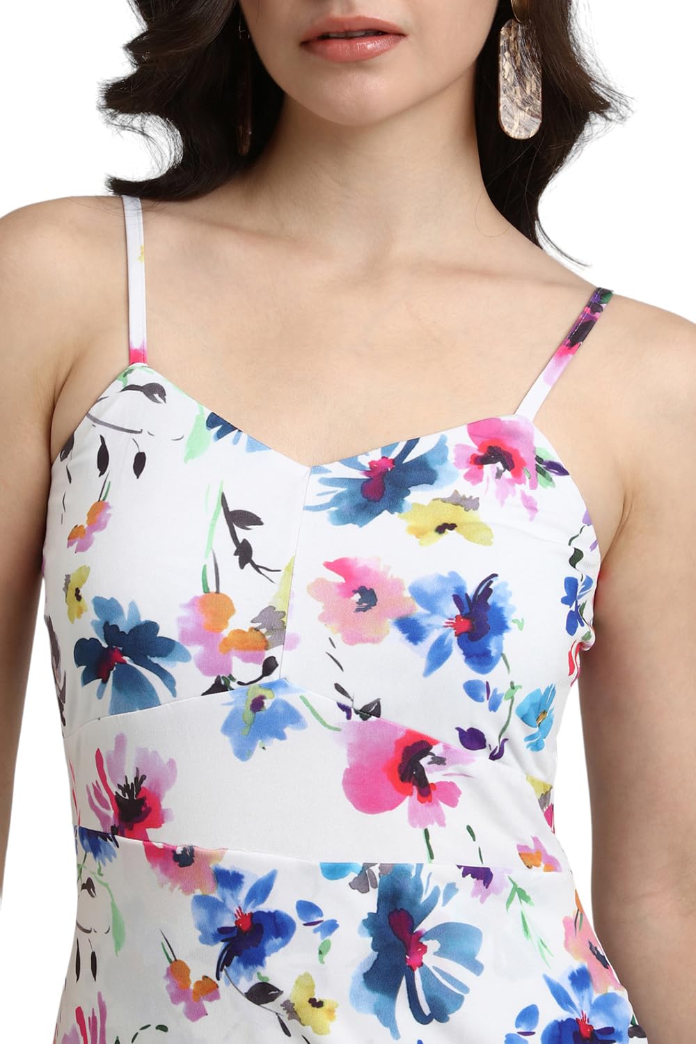 FOREVER 21 Women's Polyester Classic Maxi Dress (FWS24CDRF0142_White